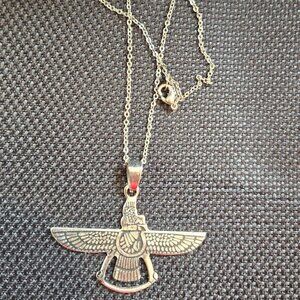 Re-Harakhty Egyptian Necklace Stainless Steel~ 18 inches.